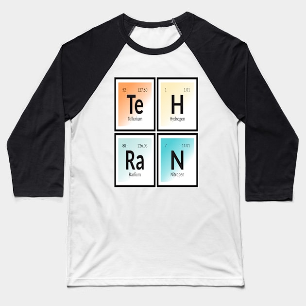 Tehran of Elements Baseball T-Shirt by Maozva-DSGN